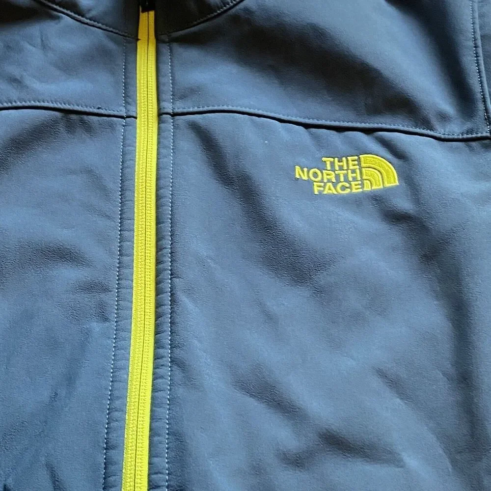North Face Coat Jacket Men's‎ Sz S Thick Fuzzy Lining Gray And Blue Nice J